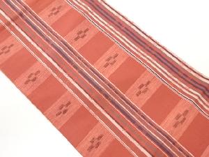 縞に変わり市松模様織出し袋帯